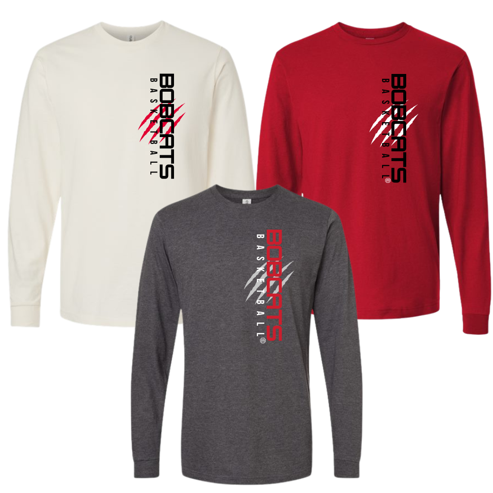 Bobcats Long Sleeve Cotton Tee Unisex Vertical