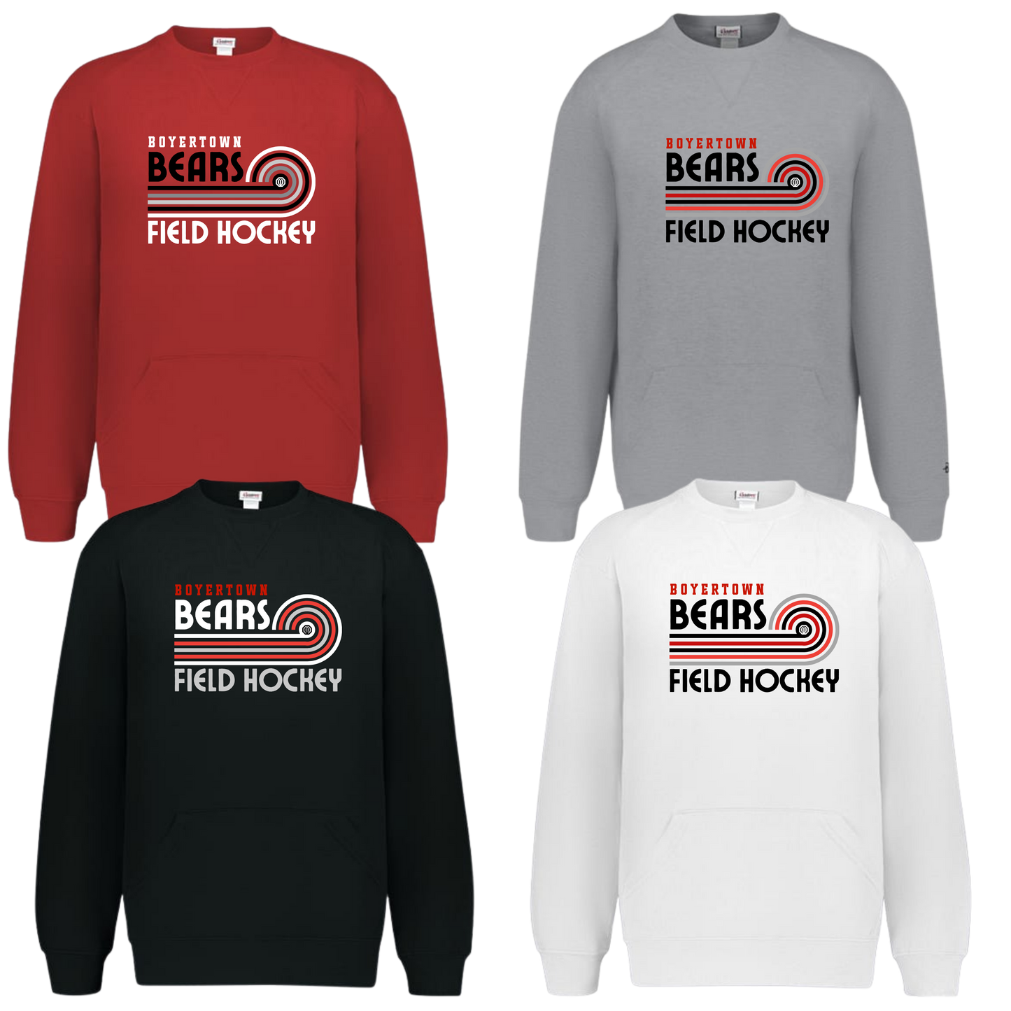 Boyertown Optimist Field Hockey Front Pocket Crewneck - Scoop