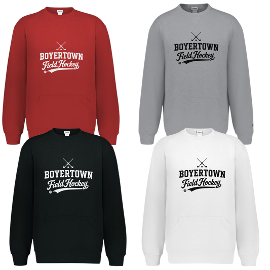 Boyertown Optimist Field Hockey Front Pocket Crewneck - Backstick