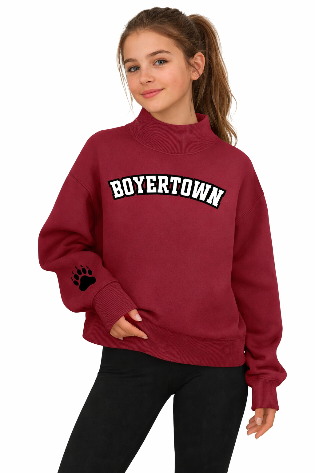 BASH Cheer Oversized Mock Neck Crew