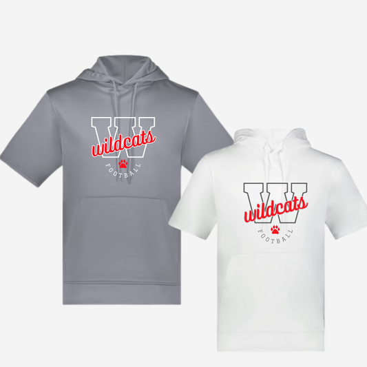 CYFO Fleece Lined Short Sleeve Hooded Tee W Football