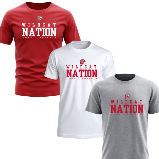 OJR Wildcats Football Unisex Tee - Wildcat Nation