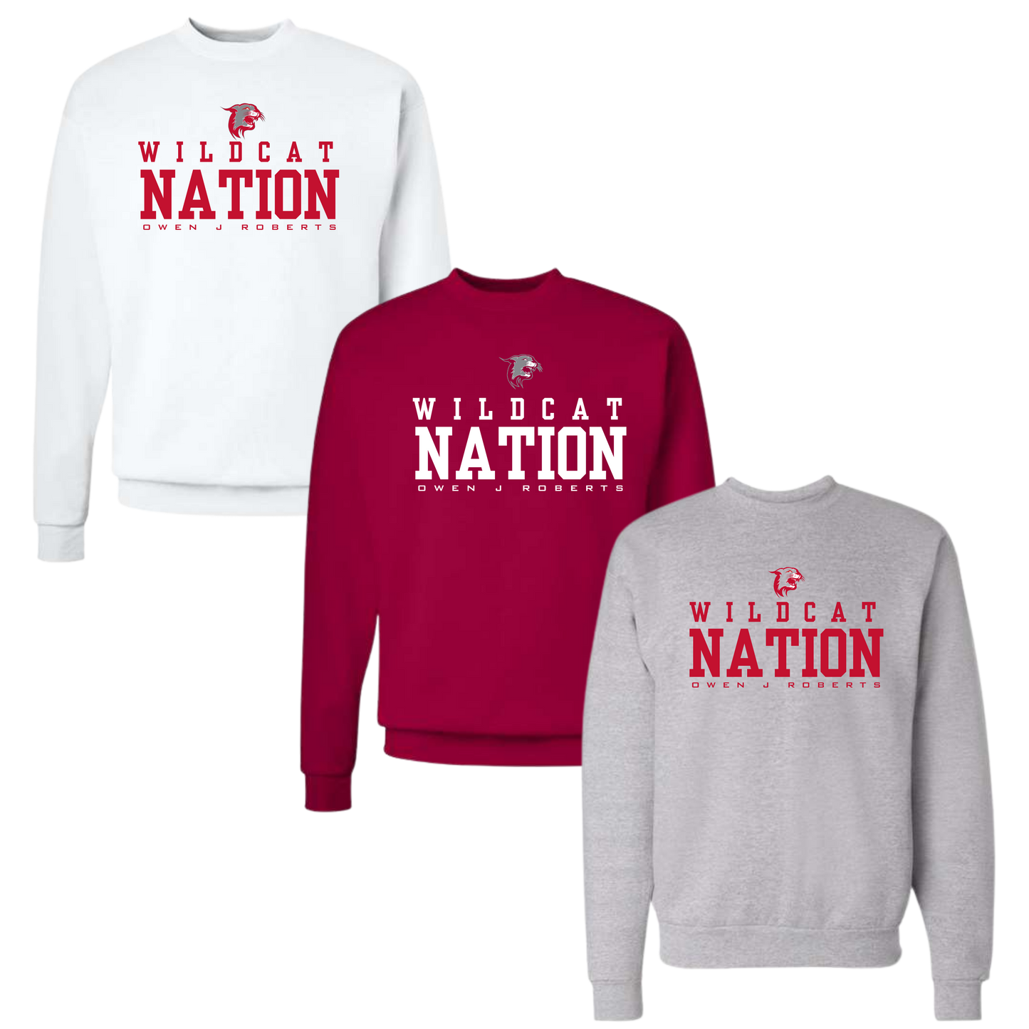 OJR Wildcats Football Unisex Crewneck Sweatshirt - Wildcat Nation