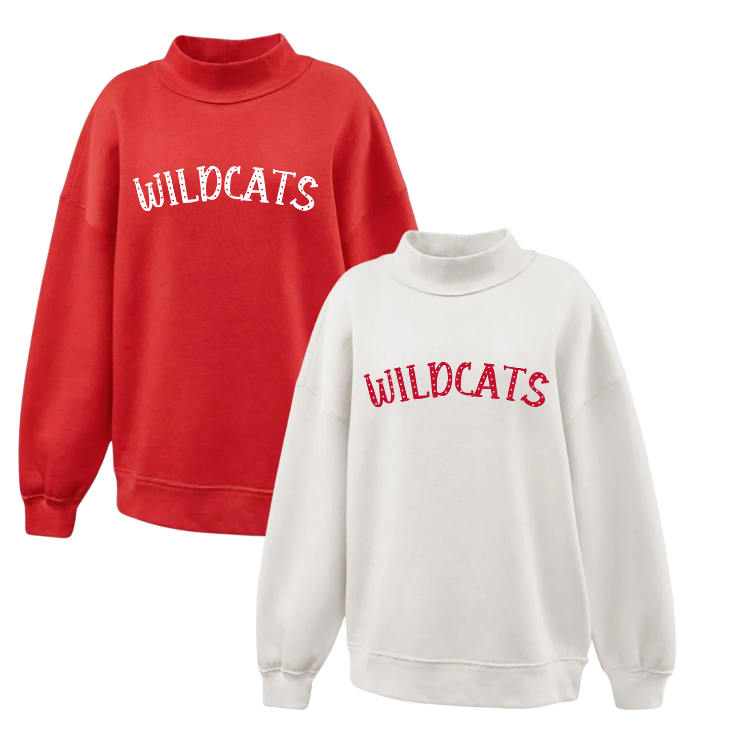 OJR Football Womens Mockneck WILDCATS