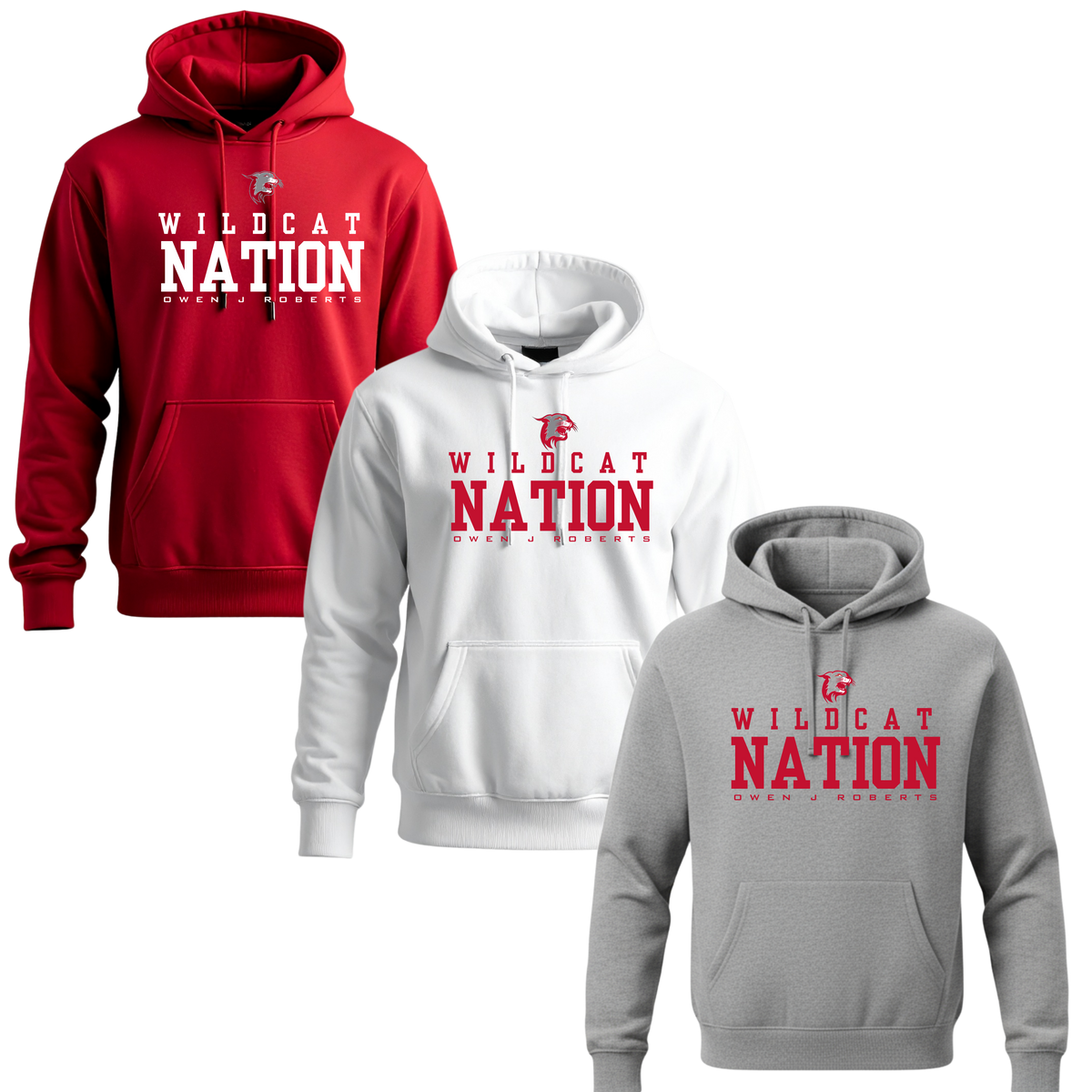 OJR Wildcats Football Unisex Crewneck Hoodie - Wildcat Nation