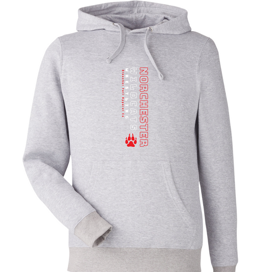 Norchester Wrestling Vertical Unisex Grey Hoodie