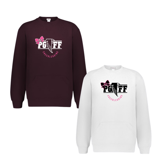 PGFF Cheer Crewneck With Front Pouch Pockets - Bow