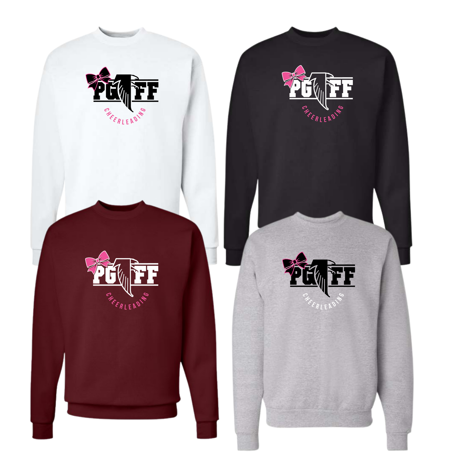 PGFF Cheer Unisex Crewneck Sweatshirt - Bow