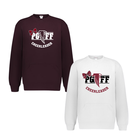 PGFF Cheer Crewneck With Front Pouch Pockets - Bow
