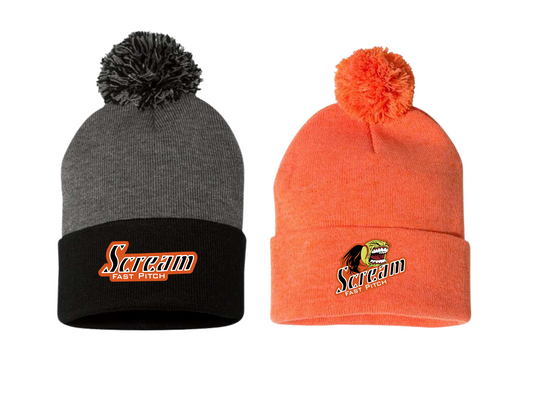 Scream Pom Pom Beanie