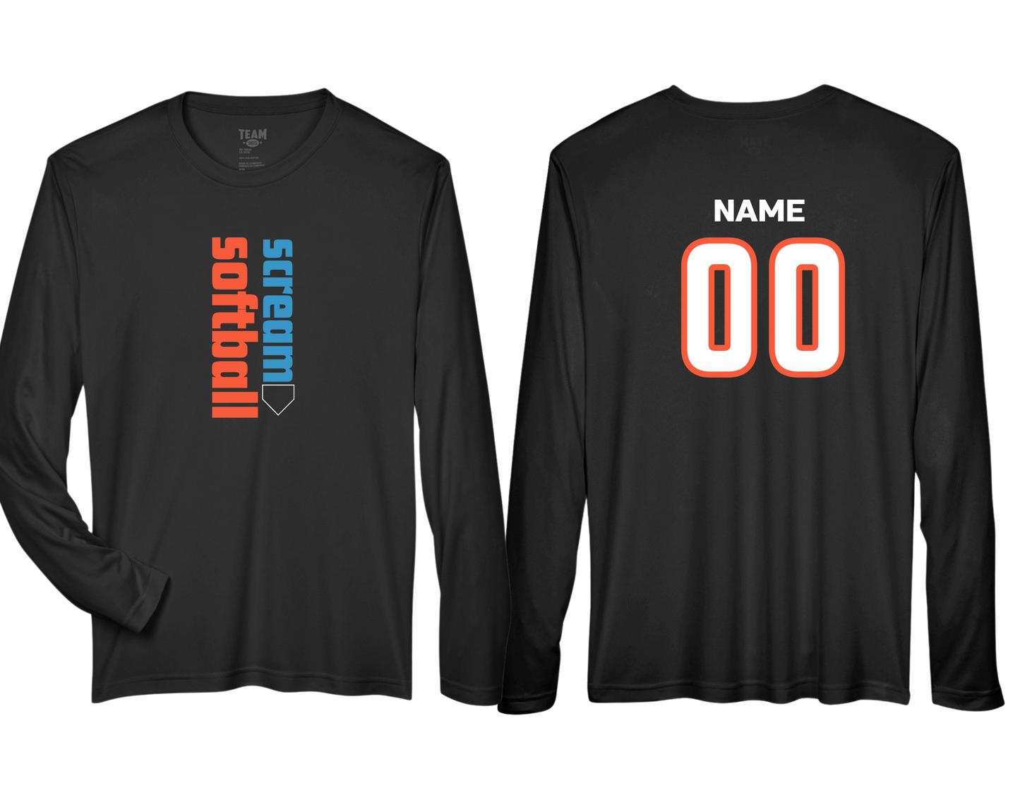 Scream Vertical Custom Name & Number Performance Tee