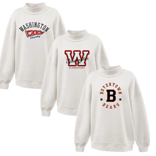 Washington Elementary Mockneck Crew