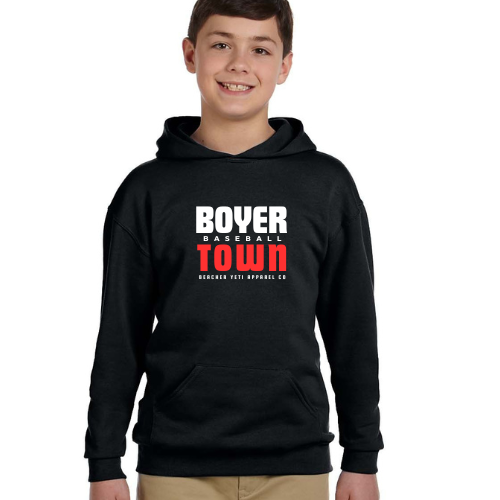 Boyertown Baseball Youth Black Hoodie BOYER-TOWN