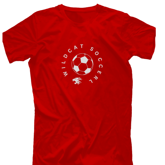 Wildcats Soccer Circle Red Tee