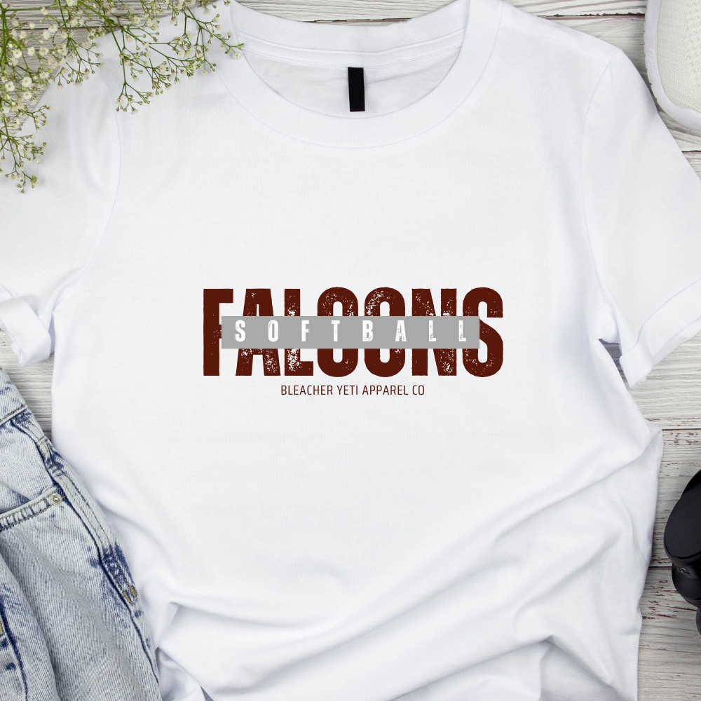 PG Falcons Softball Overlay Tee