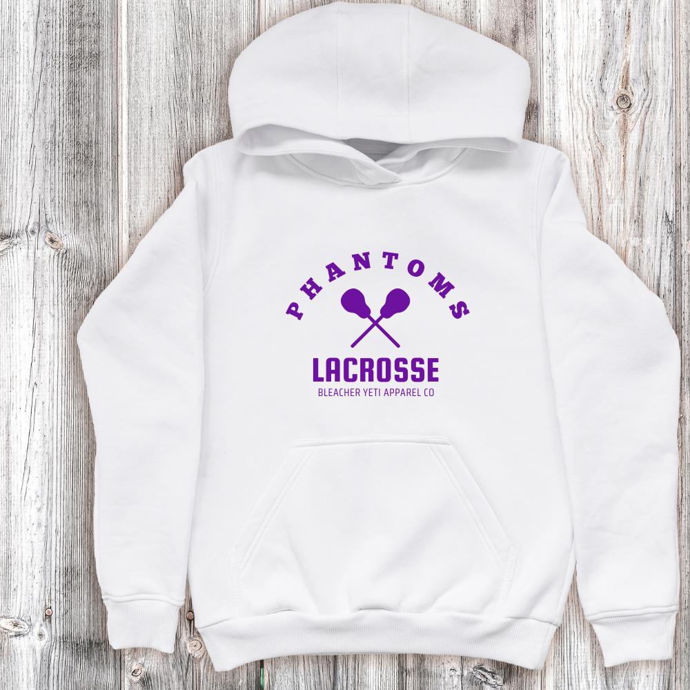 Phantom LAX White Youth Hoodie