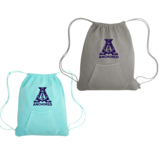 Anchored Coastal Drawstring Bag