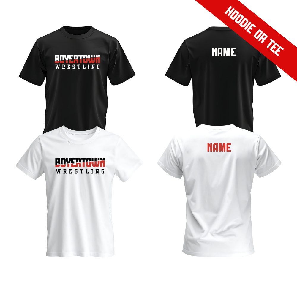 Boyertown MS Wrestling Custom Name Apparel
