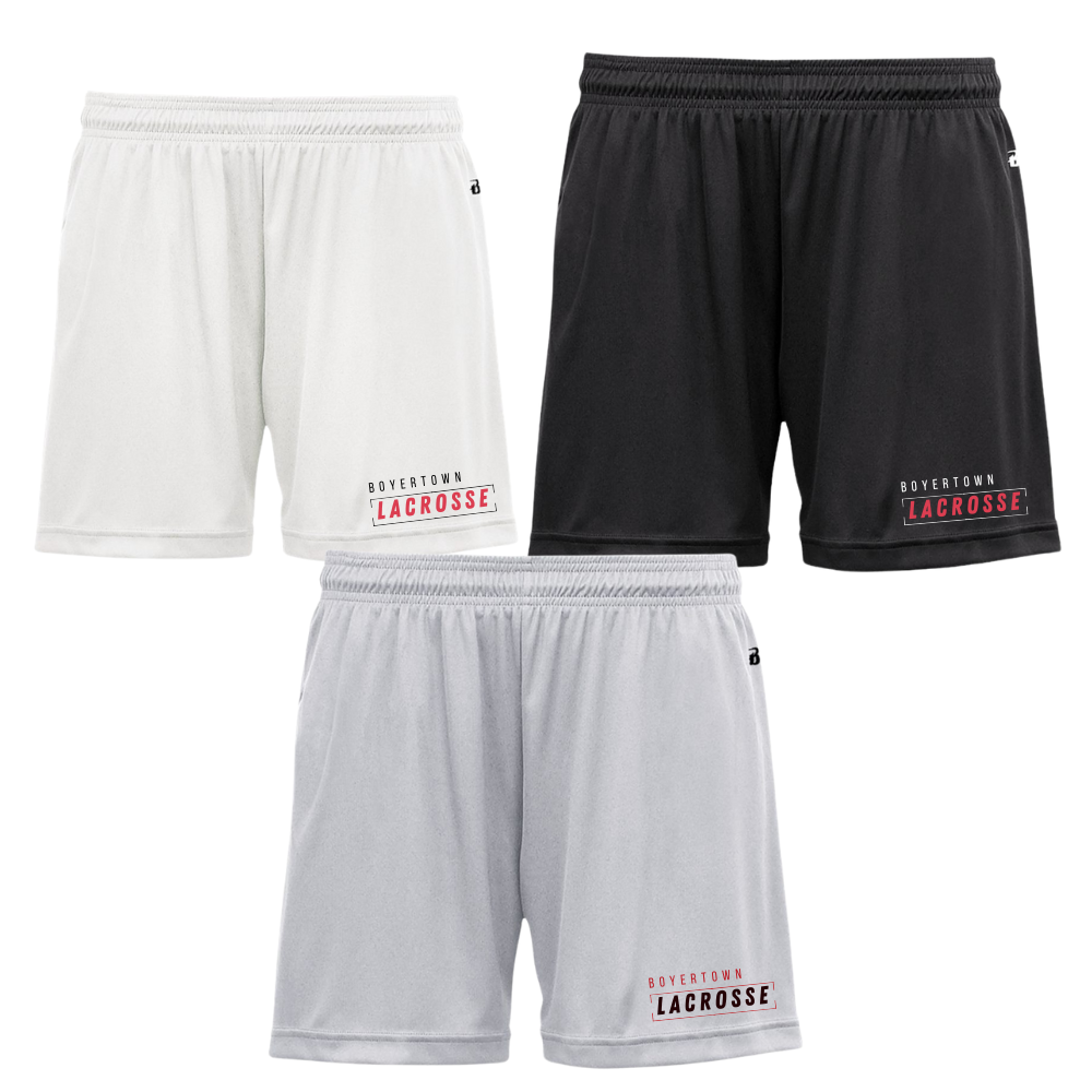 Boyertown LAX Performance Shorts All Star Girls Youth Badger Brand