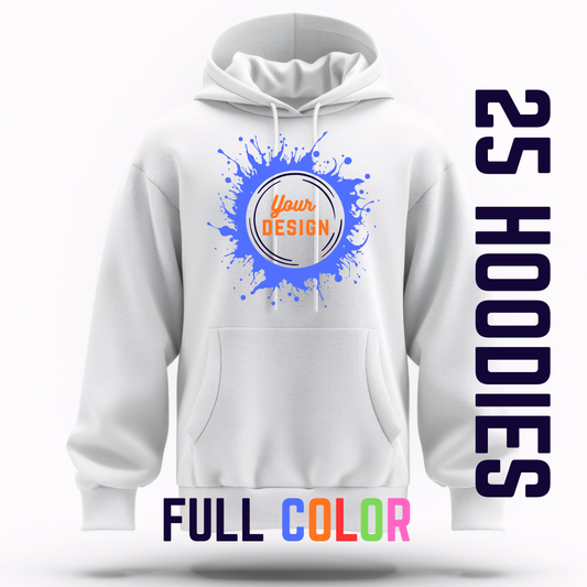 25 Hoodies Package Full Color