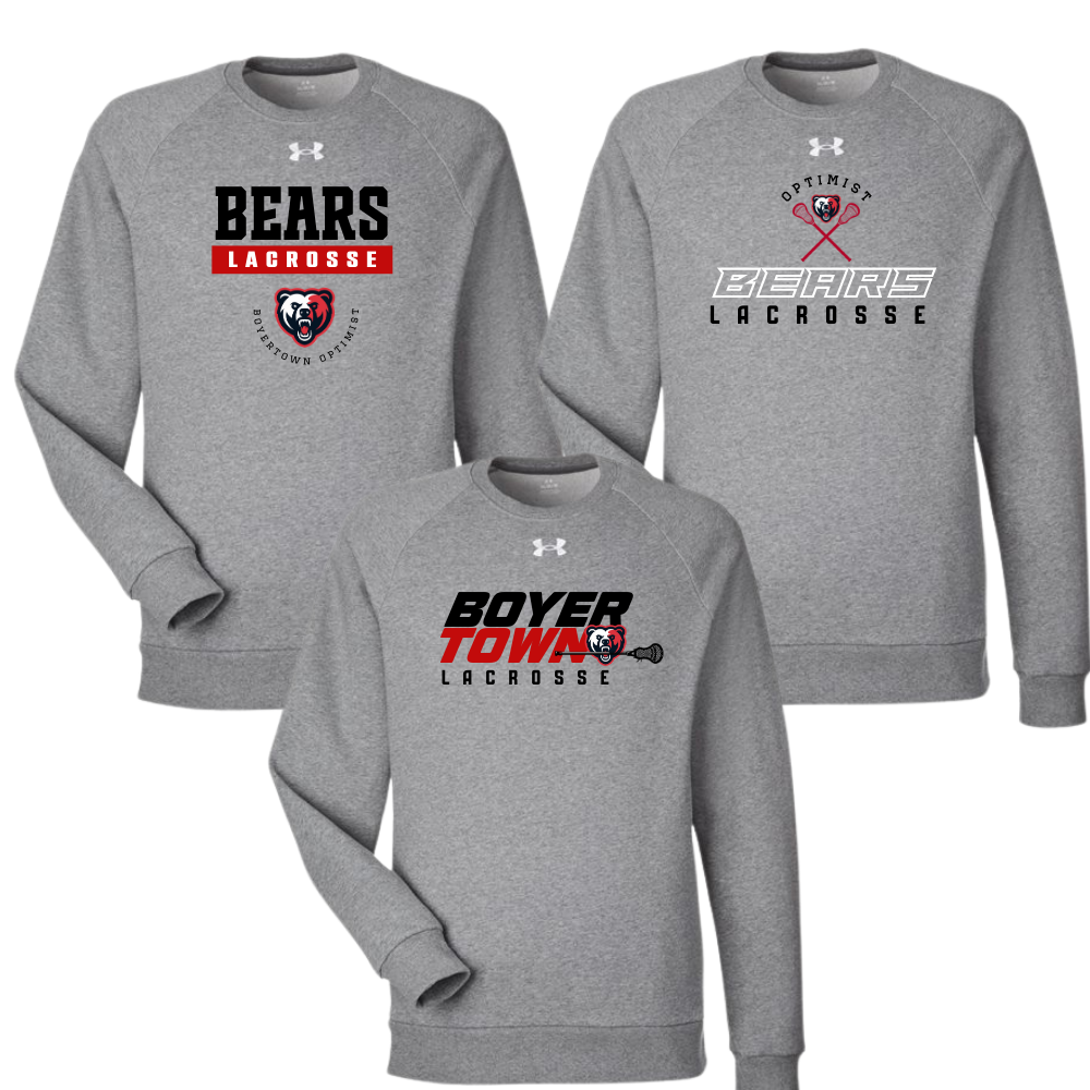 BOLT Under Armor Crewneck Mens & Ladies Grey