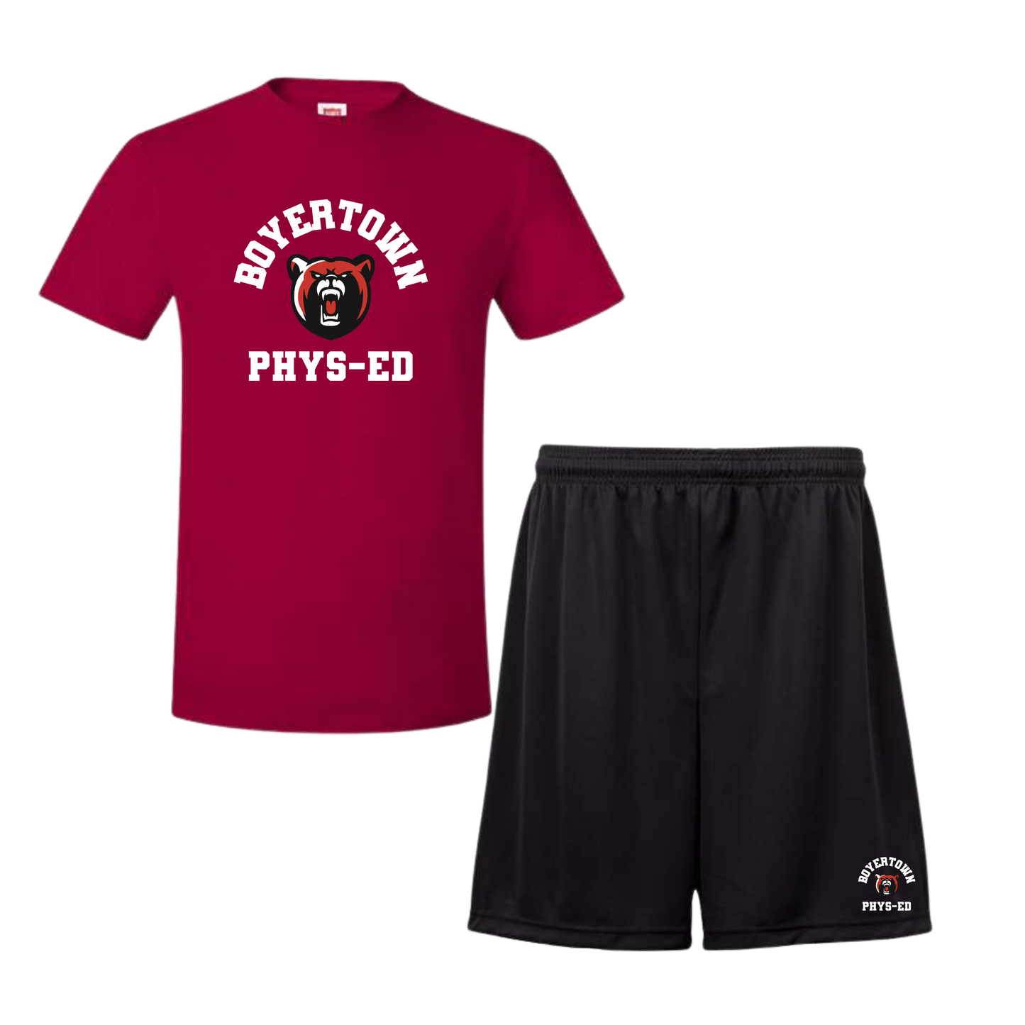 Boyertown PE Package 3( Dri Fit Tee & Mesh Athletic Shorts ) Save $5!