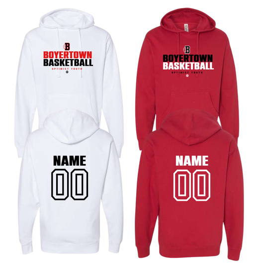 Boyertown Basketball Custom Hoodie Name & Number Courtside