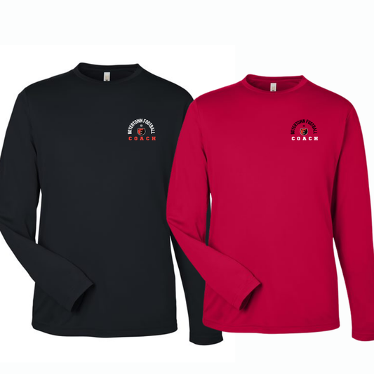 Dri Fit Coach LS Performance Tee Left Chest Print