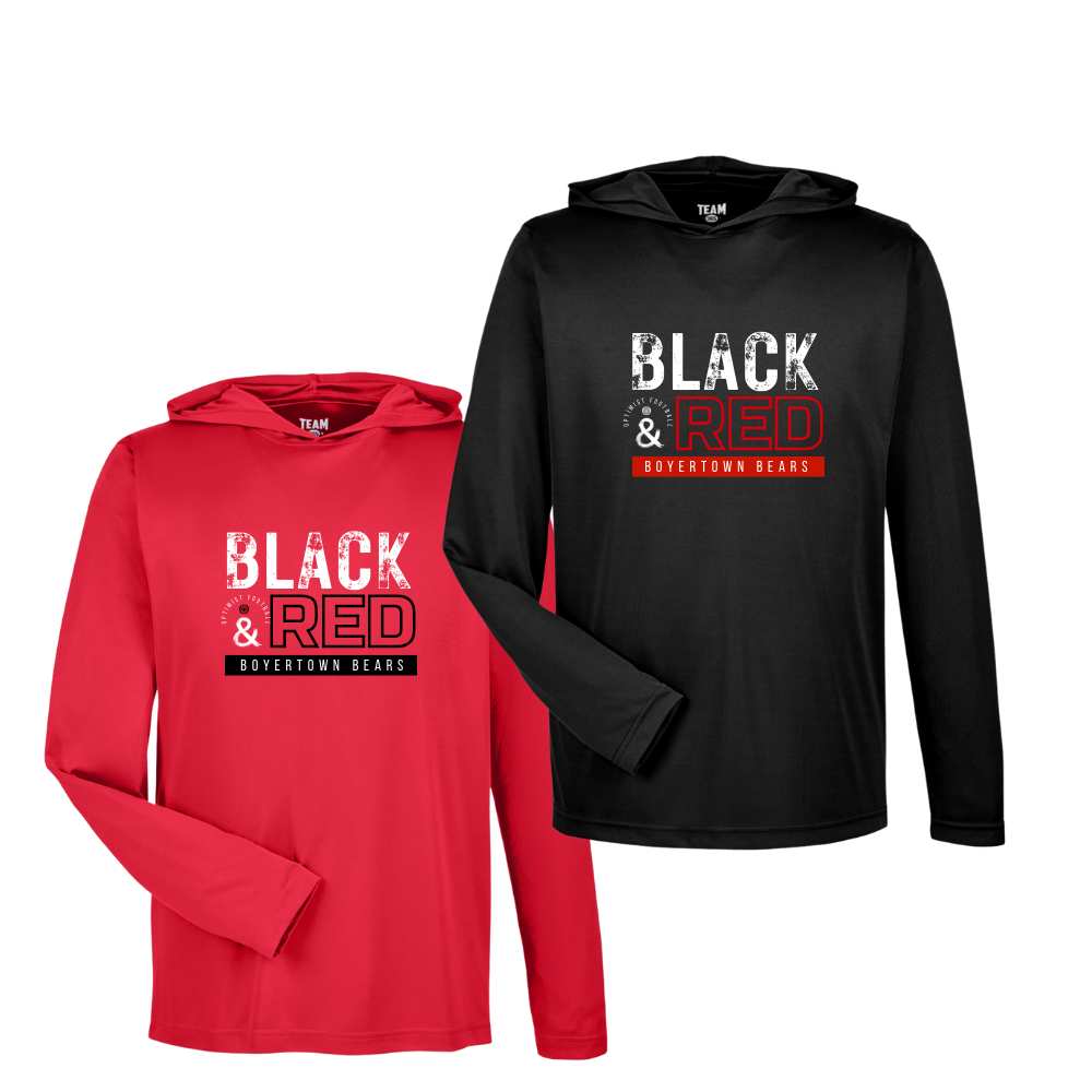 Boyertown Optimist Football LS Performance Tee w/Hood B&R
