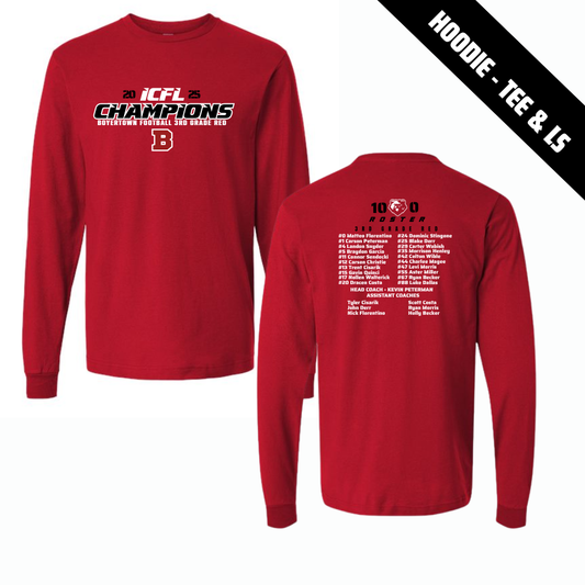 Bears ICFL Champs Roster Apparel