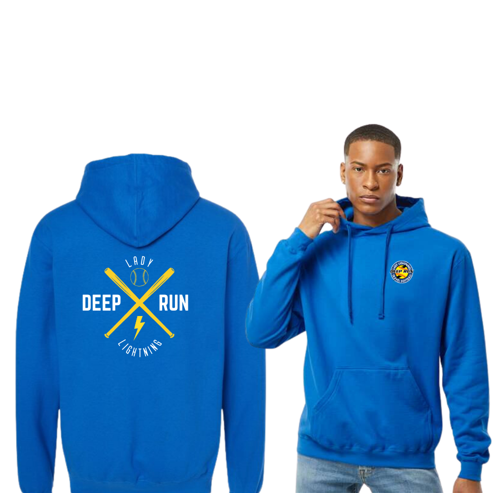 Deep Run Bolt Back Print Hoodie Adult & Youth