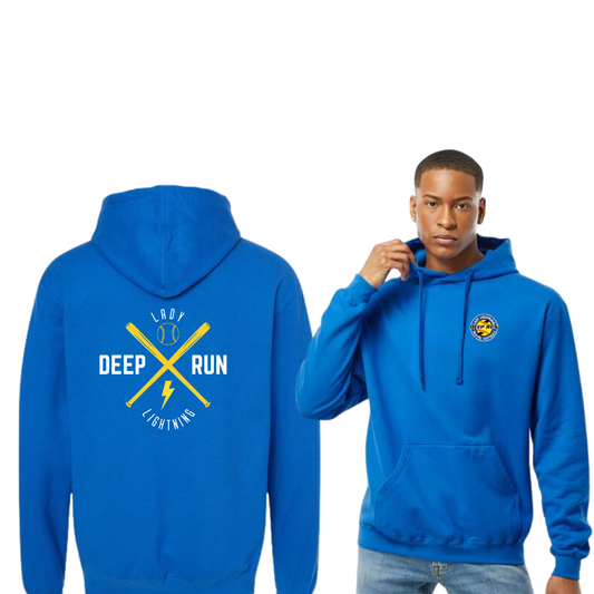 Deep Run Bolt Back Print Hoodie Adult & Youth