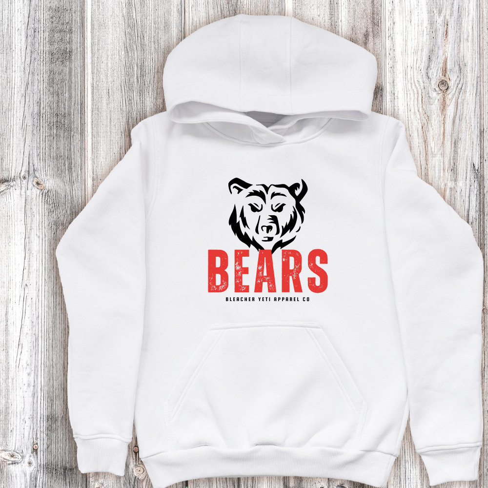 Boyertown Bears Head Hoodie White