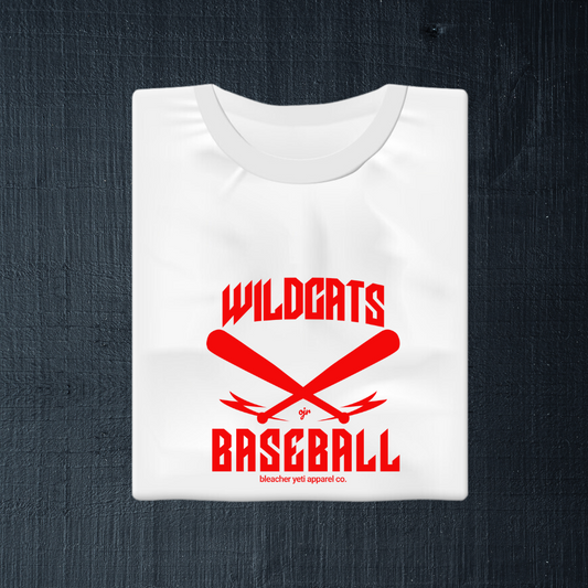 Wildcats Baseball Crossed Bats Tee