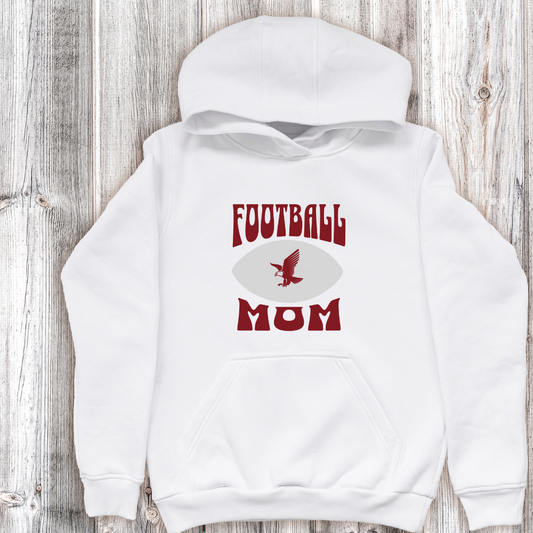 Football Mom White Hoodie Pottsgorve