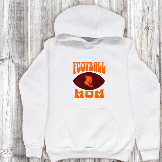 Football Mom White Hoodie Perk Valley