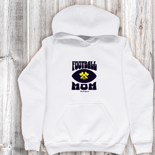 Football Mom White Hoodie Upper Perk