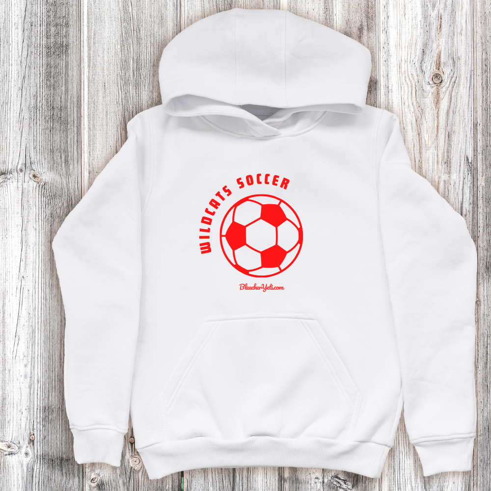 Wildcats Soccer White Hoodie