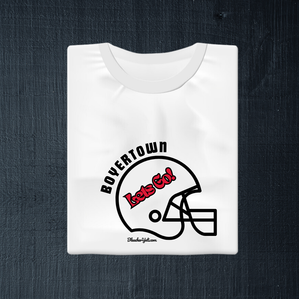 Boyertown Lets Go White Helmet Tee