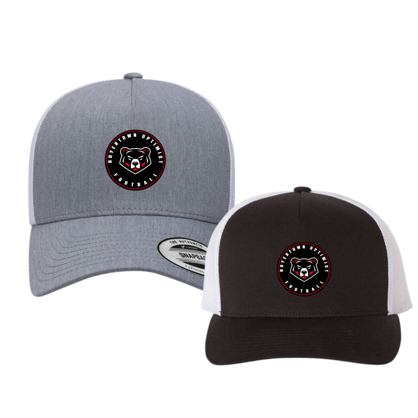 Boyertown Optimist Football Snapback Trucker Curved Brim Hat Patch