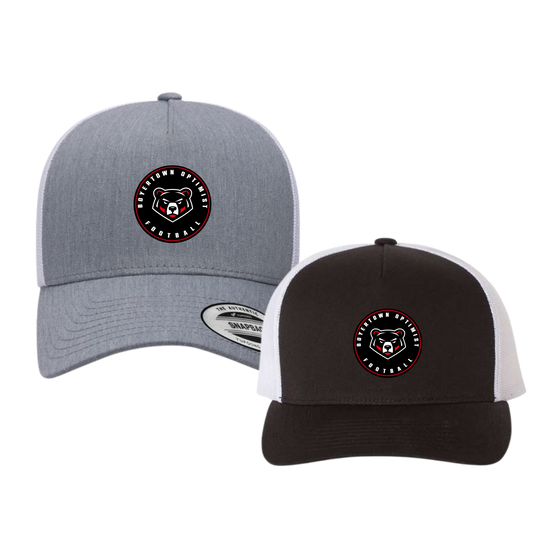 Boyertown Optimist Football Snapback Trucker Curved Brim Hat Patch