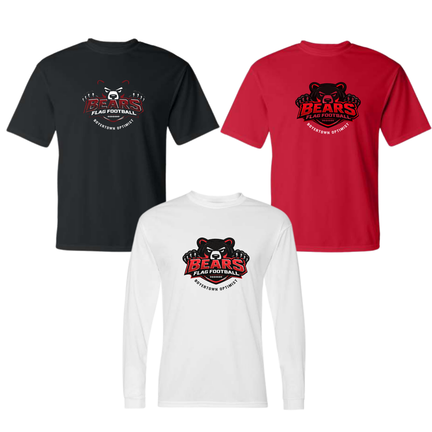 Boyertown Optimist Flag Football Dri Fit Apparel Long Sleeve & Short - Attack