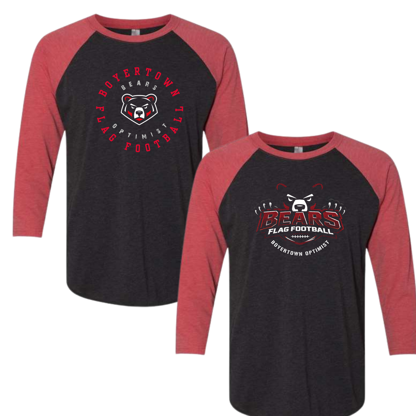 Boyertown Optimist Flag Football Vintage Baseball Style Tee