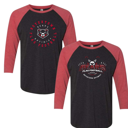 Boyertown Optimist Flag Football Vintage Baseball Style Tee