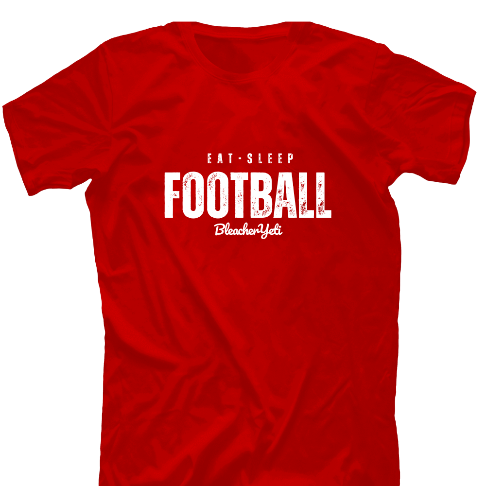 Eat Sleep Football Classic Red Tee