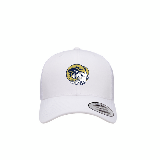 Ram Icon 5 Panel Trucker Hat White