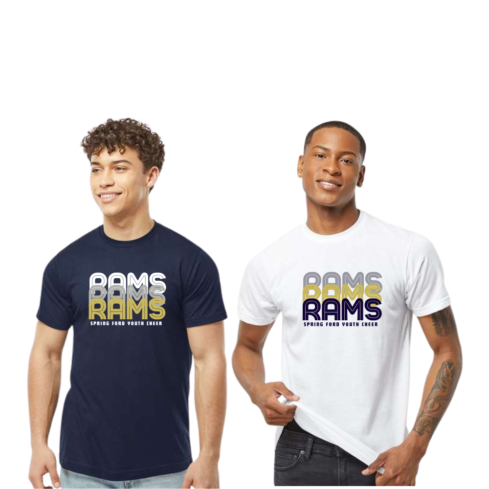 SFYFC Tri-Blend Tee Triple Ram Cheer