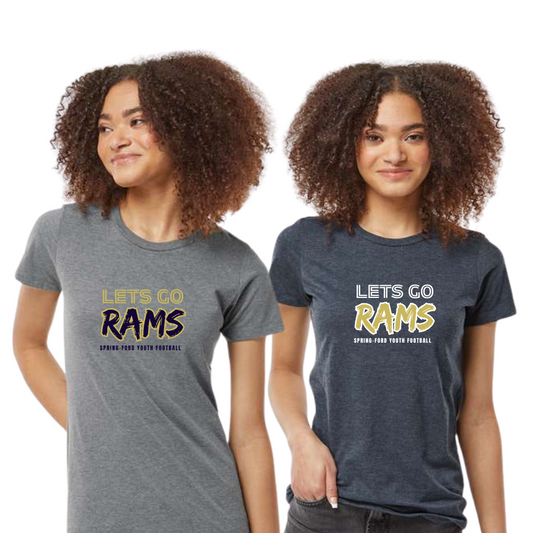 SFYFC Ladies Cotton Blend Tee Ram Lets Go Rams