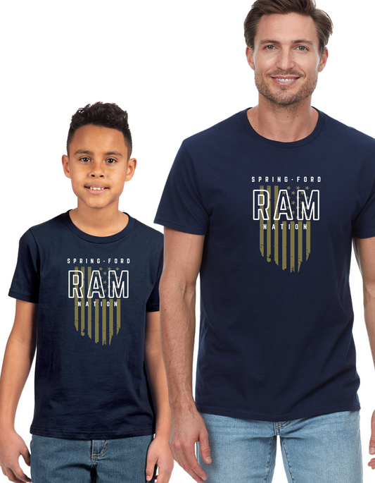 Rams Nation Unisex Cotton Tee Spring-Ford Boosters