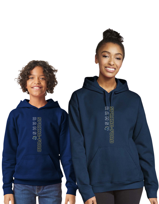 Rams Vertical Unisex Hoodie Spring-Ford Boosters